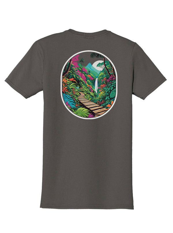 Jungle Trail Back Print with Pocket Print T-Shirt