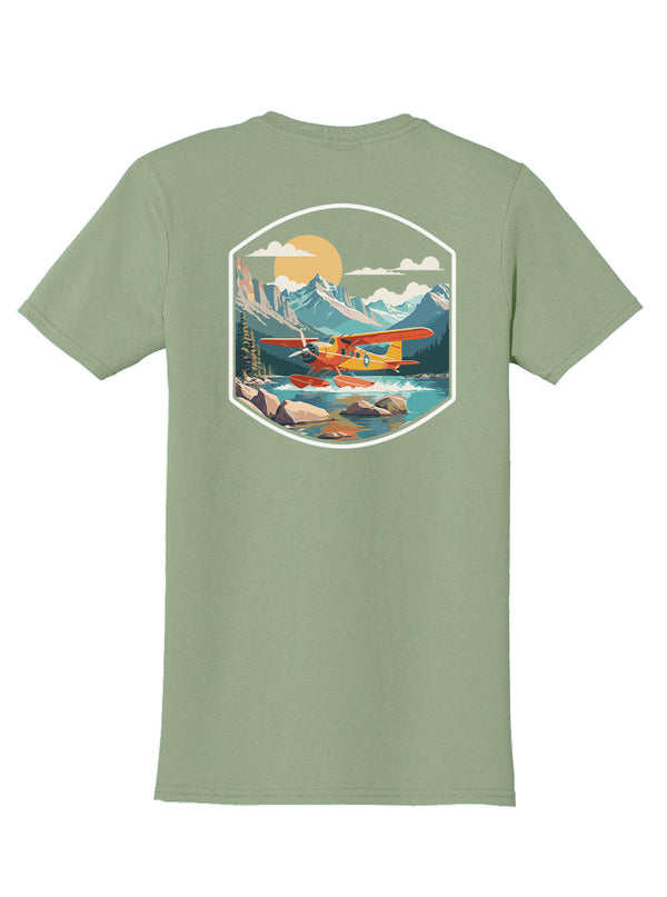 Seaplane Back Print with Pocket Print T-Shirt