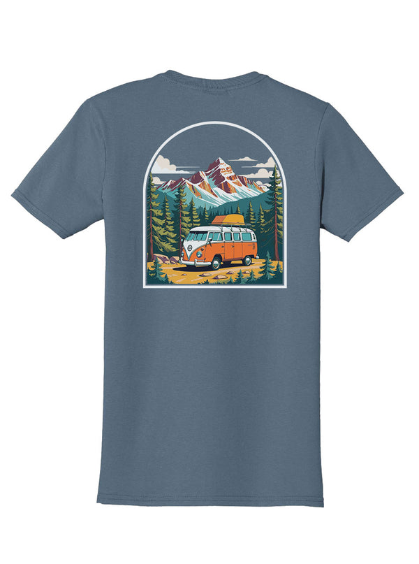 Bus Trip Back Print with Pocket Print T-Shirt